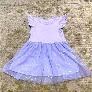 H&M Toddler Girl Lavender Purple Tulle Heart Dress 2T